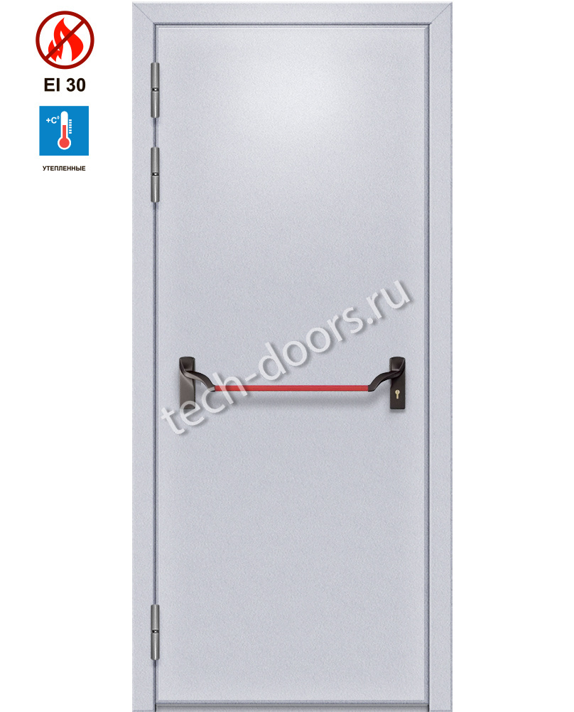 Дверь однопольная противопожарная EIW-30 металлическая 980x2050